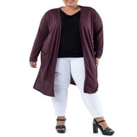 Wright's Women Plus Veličina dres Duster Cardigan