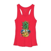 Božićno drvce s ananasom Božićni pokloni za muškarce sunčane naočale Majica Ženska majica bez rukava s grafičkim printom-dizajn Od