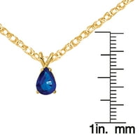 Privjetni privjesak sa safirom od karatnog zlata s karatom s lanac konopa kabela