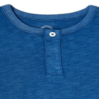 Wonder Nation Boys Kratki rukavi pleteni Henley Top, 2-Pack, veličine 4- & Husky