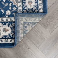 Tradicionalni tepih u tamnoplavoj boji, krem unutarnja staza, lako se čisti