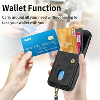 Torbica za novčanik za A-listu, s pretincima za kartice, Odvojivi remen za zapešće, premium kožna torbica za novčanik za telefon
