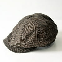 & osmerokutna Muška beretka u prozračnoj mješavini tkanine u klasičnom stilu vintage beretka na otvorenom