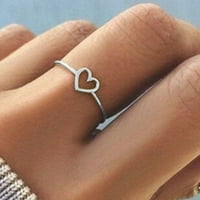 Djevojački prsten otporan na habanje jednostavan dizajnerski prsten od legure šupljeg srca u obliku prsta za zabavu od legure zlata