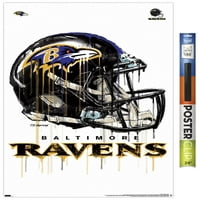 Baltimore Ravens-plakat na zidu kacige za kapanje, 22.375 34