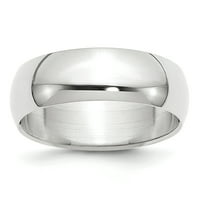Polukružni prsten od bijelog zlata od 10 karata, veličine 12,5