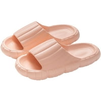 Muške i ženske papuče papuče u kupaonici, obične ravne sandale u boji, ružičaste 8,5