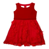 Trixxi Girls Holiday Velvet Bodice Latica haljina, veličine 7-16