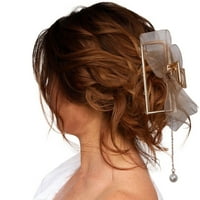 Luk vrpca biserni privjesak kićanka kandže za kosu pribor za kosu Metalna kopča za kosu kopča za kosu na stražnjoj strani glave