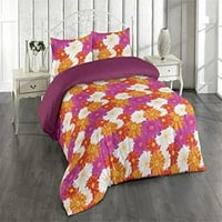 Cvjetni pokrivač za poplun šareni kontinuirani uzorak latica gerbere ljetni cvjetni ukras reverzibilni set posteljine s jastučnicama