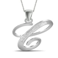 Jewelersclub Accent White Diamond Početno pismo Ogrlica za žene za žene