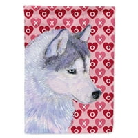 _ '_4464-Zastava-Roditeljska Zastava sibirskog haskija srca vole Valentinovo, višebojna