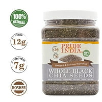 Ponos Indije - cjelovite sirove sjemenke crnog Chia-superhrana s omega-3 i kalcijem, staklenka od kilograma