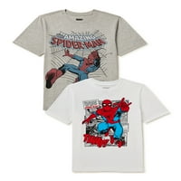 Spider-Man Boys Klasična grafička majica, 2-pack, veličine XS-XXL