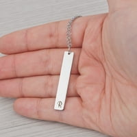 Anavia Personalizirani početni Naziv Ogrlica poklon za njezin srebrni nehrđajući čelik poklon vertikalnog šanka za žensku šanku
