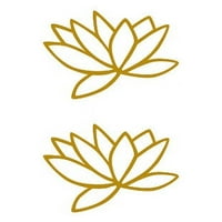 Tattify Metallic Gold Lotus privremena tetovaža - Potpuno lotos