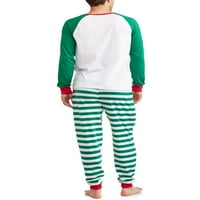 Praznični elf selfie pidžama, dvodijelni set