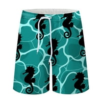 Plus size kratke hlače muške teretne kratke hlače muške prozračne kratke hlače za plažu za odmor na moru s 3-inčnim ispisom kupaće