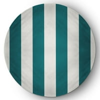 Jednostavno Daisy 5 'krug diplomirala Stripe Chenille prostirku, Ocean Teal