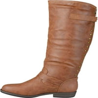 Kolekcija ženskih putovanja Spokane ekstra široko široko teleći koljeno visoke čizme kesten fau koža m