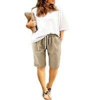 $ 2/ ženske ljetne kratke hlače na plaži s velikim džepovima, bermudske kratke hlače visokog struka, odjeća za slobodno vrijeme,