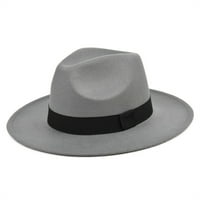 Retro šešir rančera širokog oboda, muški šešir od filca u vintage stilu, vuneni šešir za odmor, jazz šešir
