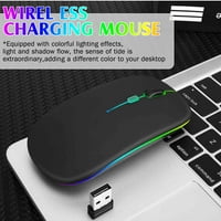 Miš sa frekvencija od 2,4 Ghz i Bluetooth, punjiva bežična led miš za T-Mobile REVVL 5G, također kompatibilna sa tv, laptop Mac iPad