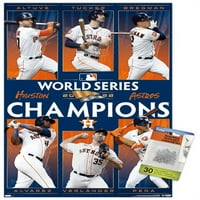 Houston Astros - Zidni plakat prvaka World Series s push igle, 14.725 22.375