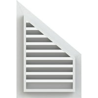 Ekena Millwork 24 W 36 H HOLL vrhunac gornjeg lijevog tona: Funkcionalan, PVC Gable Vent W 1 4 Flat Trim okvir