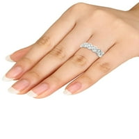 Carat T.W. Dijamantni modni prsten od bijelog zlata od 10kt