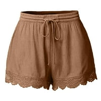+ Ženske ljetne modne čipkaste kratke hlače s vezicama, joga hlače, tajice, hlače, vruće kratke hlače, hlače za trčanje, kratke hlače
