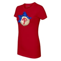 Ženska Baseball majica s mašnom Philadelphia Phillies u boji crvene repe