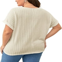 Ženska tunika bluza prevelika ljetna majica kratkih rukava Plus veličina vrhovi ženske vrećaste pulovere majica s okruglim vratom