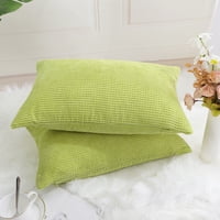 Jedinstvene povoljne ponude kukuruzne pruge ukrasni jastuk za bacanje pokriva zeleno žuto 12 18
