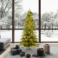Umjetno božićno drvce od 9 ' 57 inča je tanko, neosvijetljeno