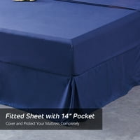Nabrane prugaste poplune-posteljina krevet u vreći, veličina MBP-a, Mornarsko plava