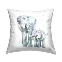 Stupell Industries majka i dječji slonovi povremeni dizajn obitelji divljih životinja od Katrina Pete Baca jastuk