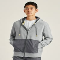 Bonobos Fielder Muški i veliki muški miješani mediji puni zip hoodie, do 3xl