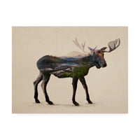 Zaštitni znak likovna umjetnost 'Alaskan Bull Moose' platno umjetnost Davies Babies