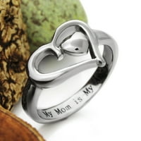 Prstenovi za žene naušnice u obliku srca moja mama je moj anđeo poklon za Majčin dan prsten Nakit