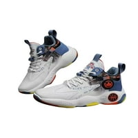 ; Muške košarkaške cipele sportske cipele prozračne tenisice za teretanu neklizajuće Ležerne tenisice za trčanje Bijela plava 8,5
