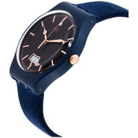 Originalni sat s plavim brojčanikom i kožnim remenom od 9400
