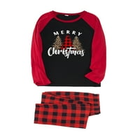 Obiteljski Božićni pidžama Set, slatka odjeća za spavanje s printom sobova Božićni pidžama Set za parove i djecu