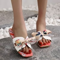 Modne proljetne i ljetne Ležerne ravne sandale na plaži s mašnom u boemskom stilu