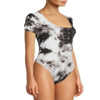 Derek Heart Women Junior četkao je ukusan bodysuit s aloveranim printom