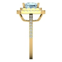 2. Dijamantni dijamant od imitacije žutog zlata od 14 karata s umetcima veličina prstena 5,75