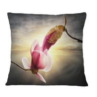 Dizajnirati prekrasno cvjetovi magnolije - jastuk za cvjetni bacanje - 18x18