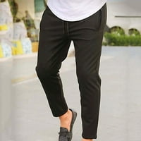 Muške teretne hlače na rasprodaji muške Ležerne jednobojne modne olovke s gumbima i patentnim zatvaračima hlače s olovkom