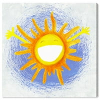 Wynwood Studio Astronomy and Space Wall Art Canvas Otisci 'Rise & Shine' Sunce - žuto, plavo
