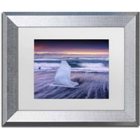 Zaštitni znak likovne umjetnosti 'Surfanje' platnena umjetnost Michaela Blanchette Photography, White Matte, Silver Frame